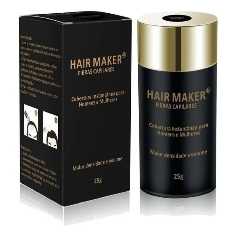 5x Hair Maker Fibras Capilares 25 Gramas