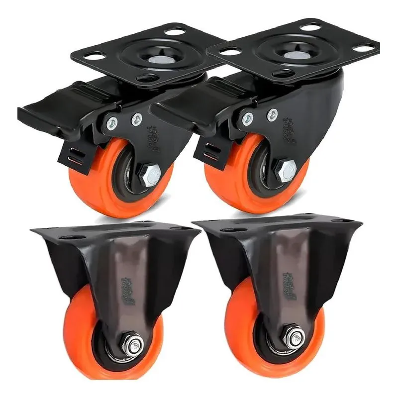 5x Kit 4 Rodinhas Rodízio Para Moveis Capacidade 400kg Roda