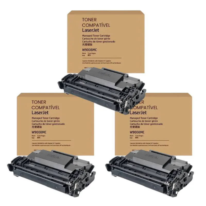 Kit 03 Toner W9008 W9008 9008 Para E50145 E52645 Com Chip