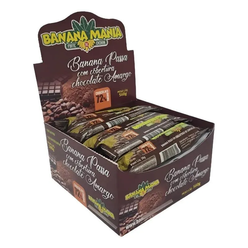 5x Bananinha Com Chocolate Amargo Sem Glúten Sem Lactose 2