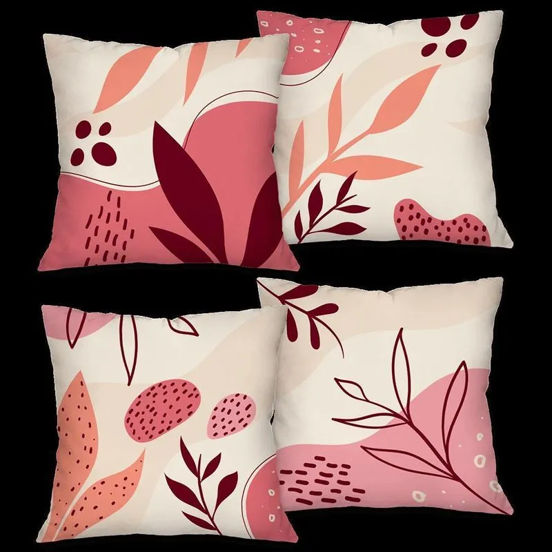 Kit Com 4 Capas Para Almofadas Decorativas Minimalista