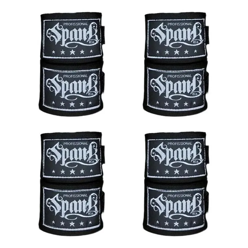 3x 4 Pares De Bandagem Atadura Elástica Muay Thai Ou Boxe 5m