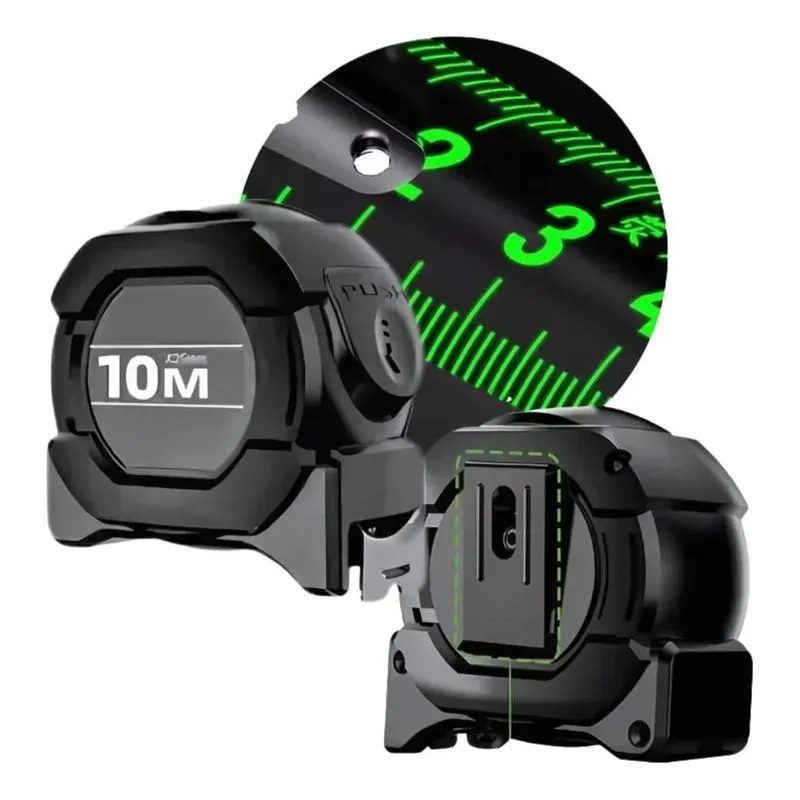 10x Trena Profissional Fita Métrica Fluorescente Trava 10 M