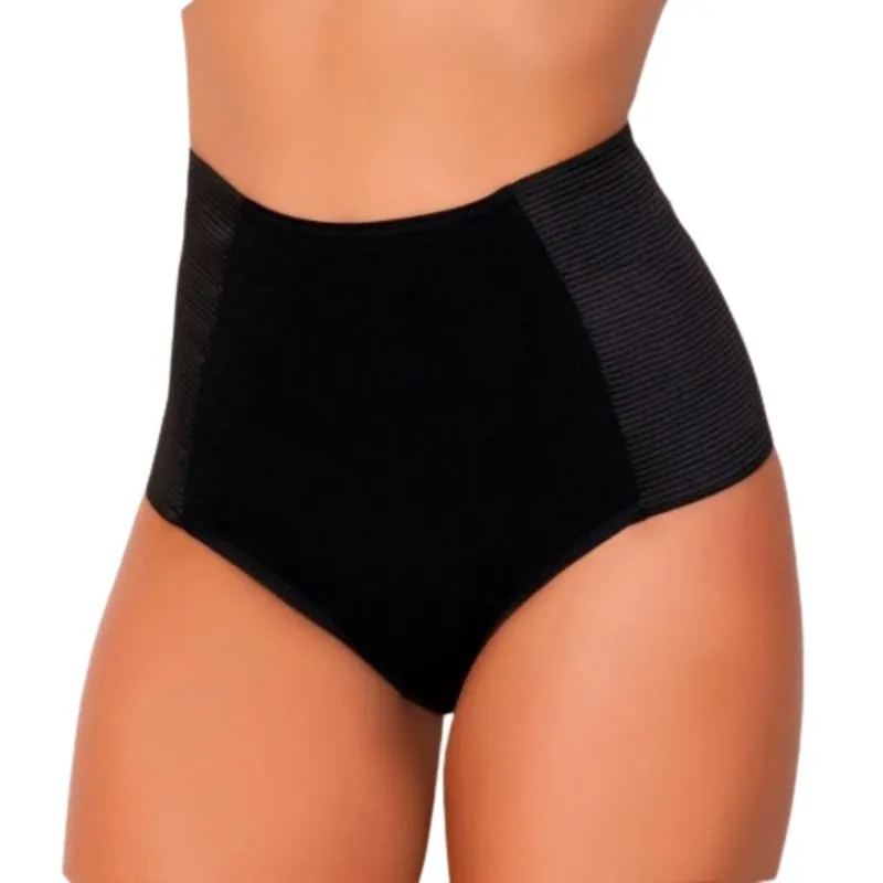 Calcinha Cinta Modeladora Suplex Com Lateral De Alta Compressão Plus Size Seca Barriga Confortável