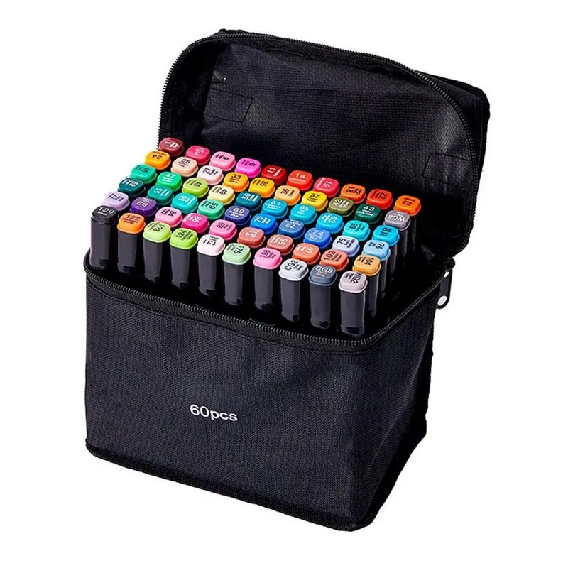 Kit Canetinhas 60 Unidades Pintura Desenho Escolar