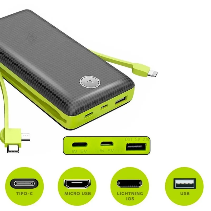 Power Bank 20000Mah Carregador Portátil Bateria