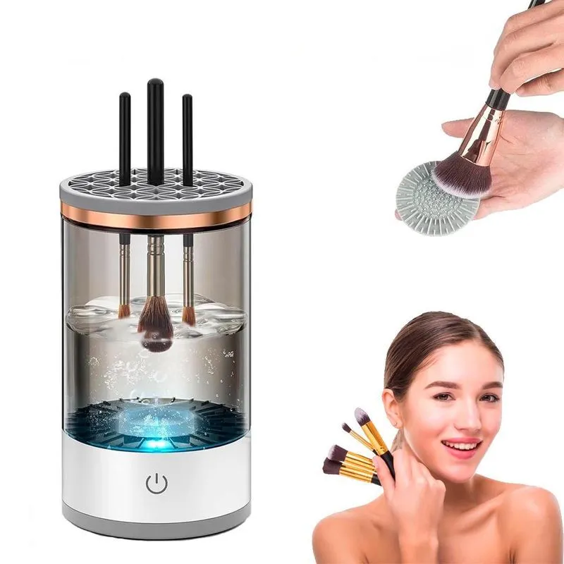 Limpador Automático Recarregável Para Pincéis De Maquiagem