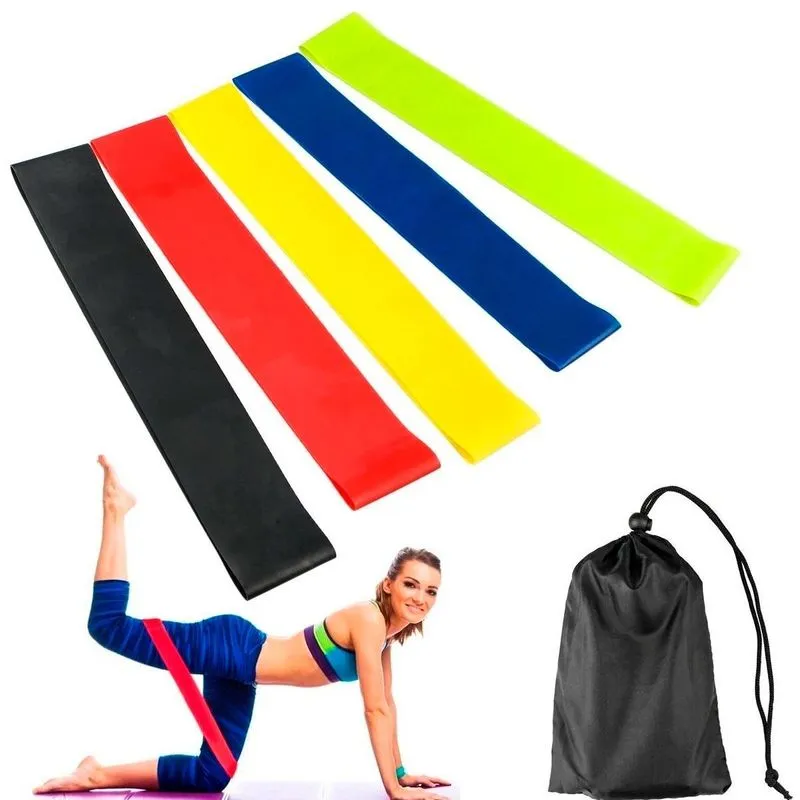 Kit 5 Elásticos Para Treinamento Casa Academia Resistência
