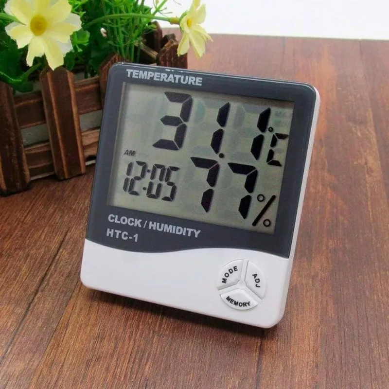 Higrômetro Digital Termômetro Para Monitoramento De Clima