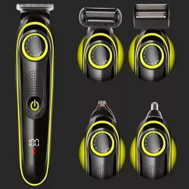 Barbeador Profissional Portátil Kit Elétrico Corte Corpo
