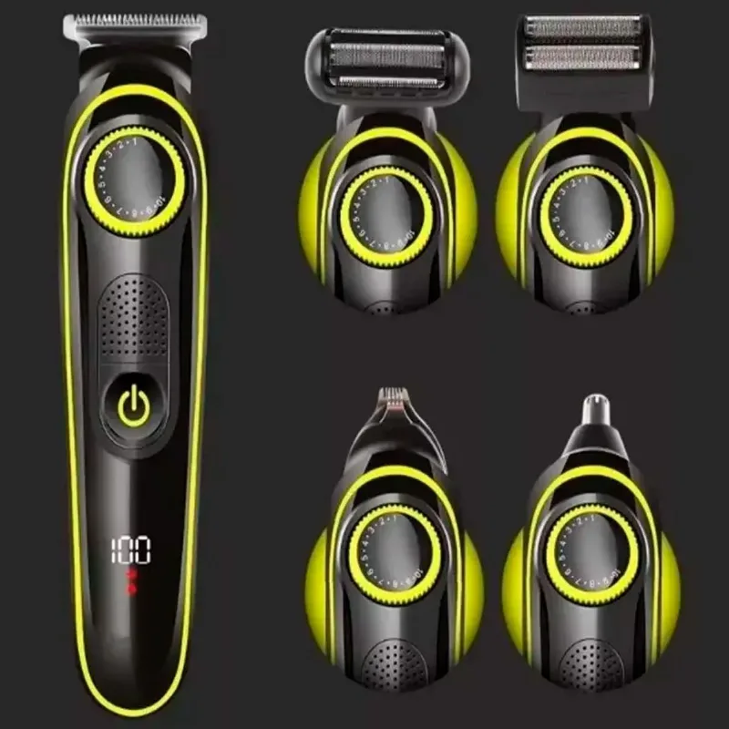 Barbeador Corte Precisão Corpo Portátil Recarregável Led