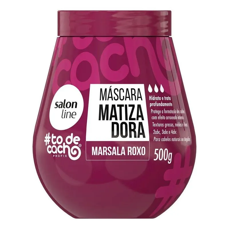 10x Máscara Matizadora To De Cacho Marsala Roxo Salon Line