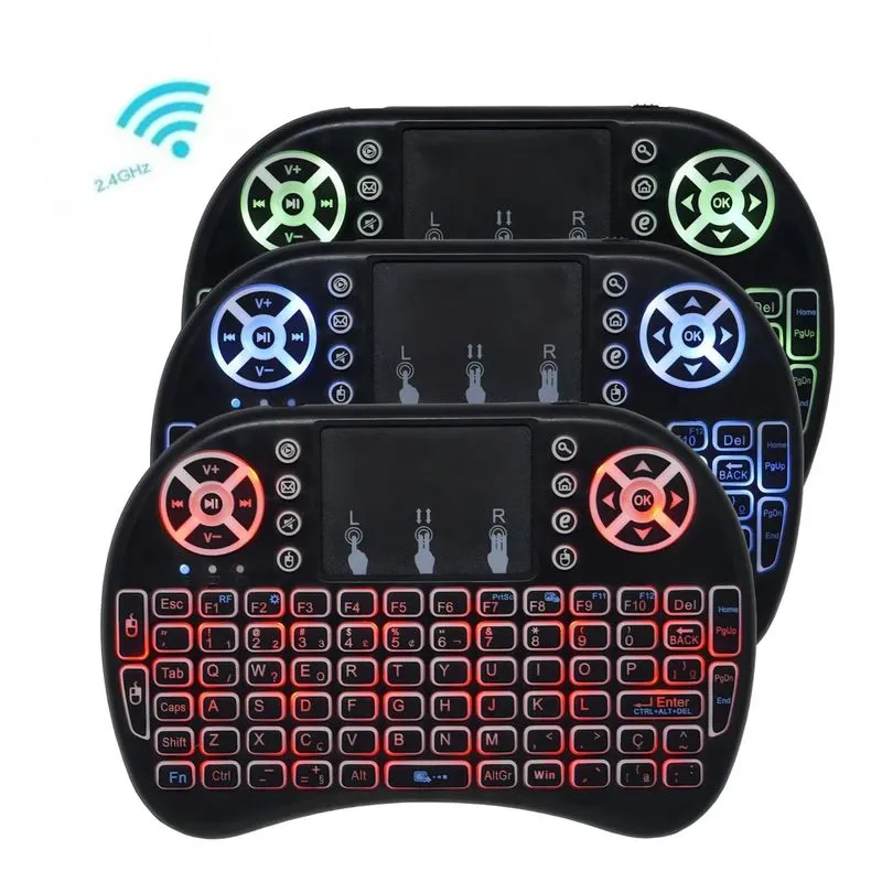 Wireless Mini Controle Usb Receiver Teclado Smart Tv Pc Rgb