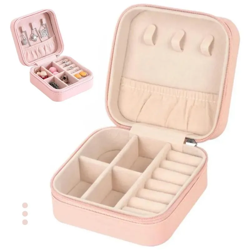 Estojo Porta Joias Feminina Pequena Viagem Compacta Delicada Charmosa Luxo