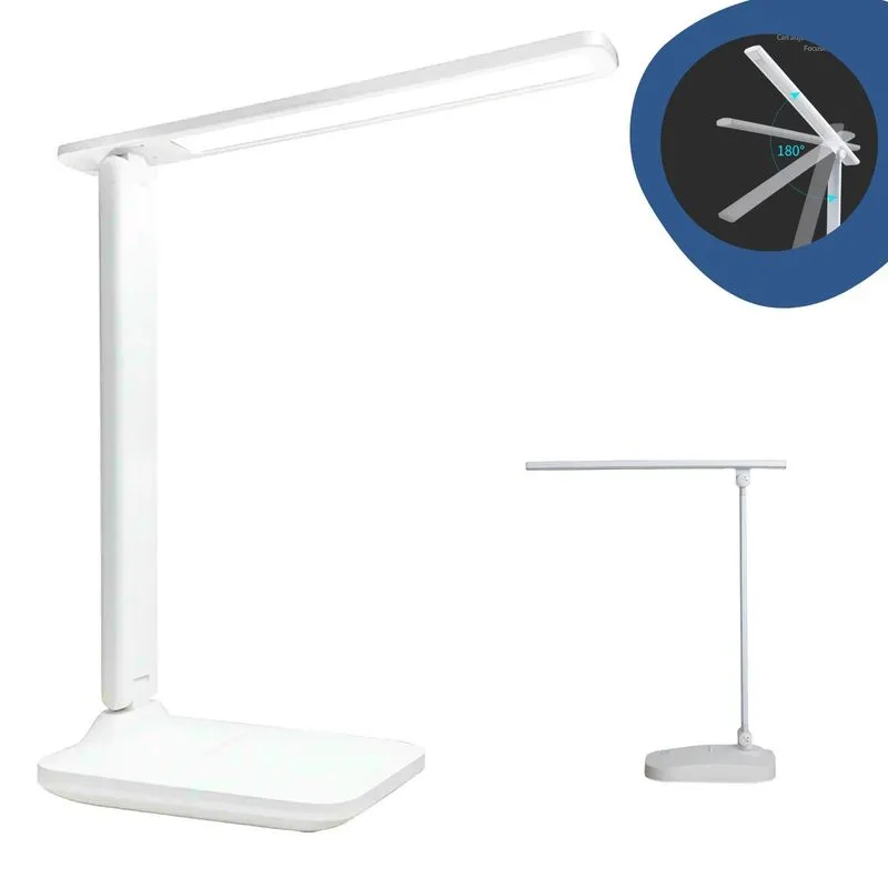 Abajur Articulada Luminária Usb Luz Fria Recarregável Estudo
