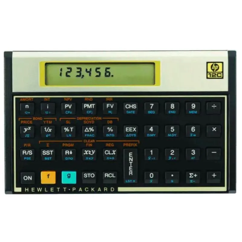Calculadora Hp 12C Gold Dourada C/Manual Português