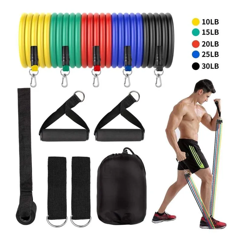 Exercícios Pilates Kit 11 Elásticos Estabilidade E Controle