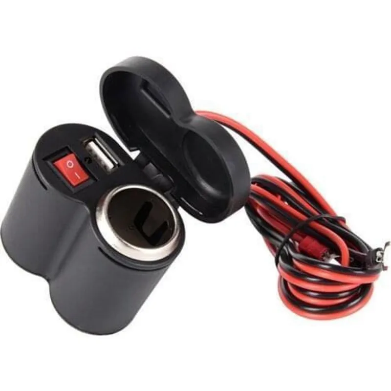 Adaptador Usb Para Moto Com Acendedor De Cigarro - Incrível