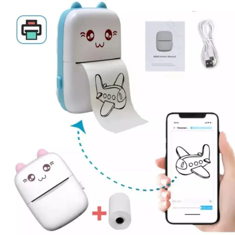 Impressora Térmica Gatinho Recarregável