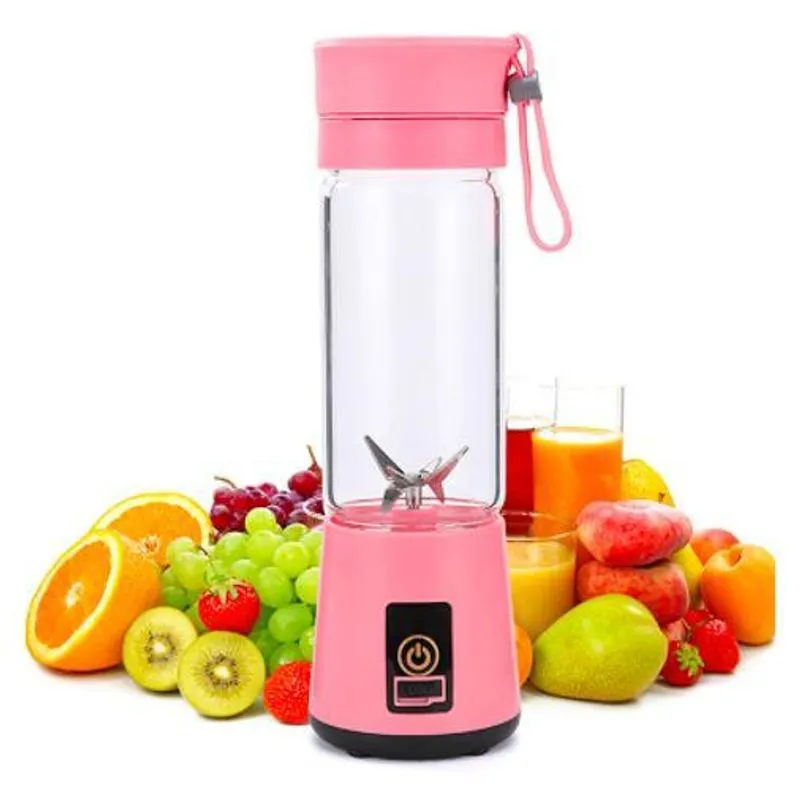 Mini Liquidificador Usb Azul Para Vitaminas E Whey
