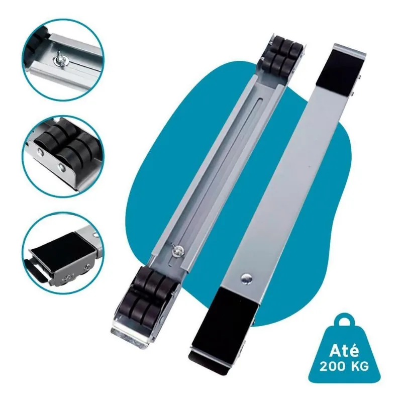 Base Ajustável Para Máquina De Lavar E Geladeira Reforçada