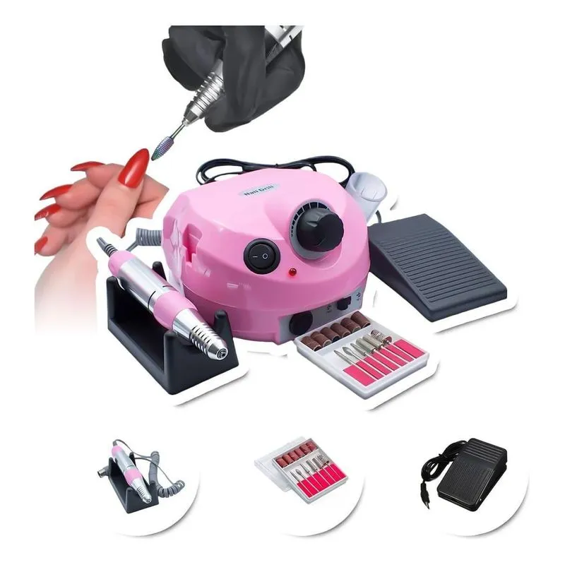 Lixadeira Profissional De Unha Nail Drill 45000rpm Elétrica