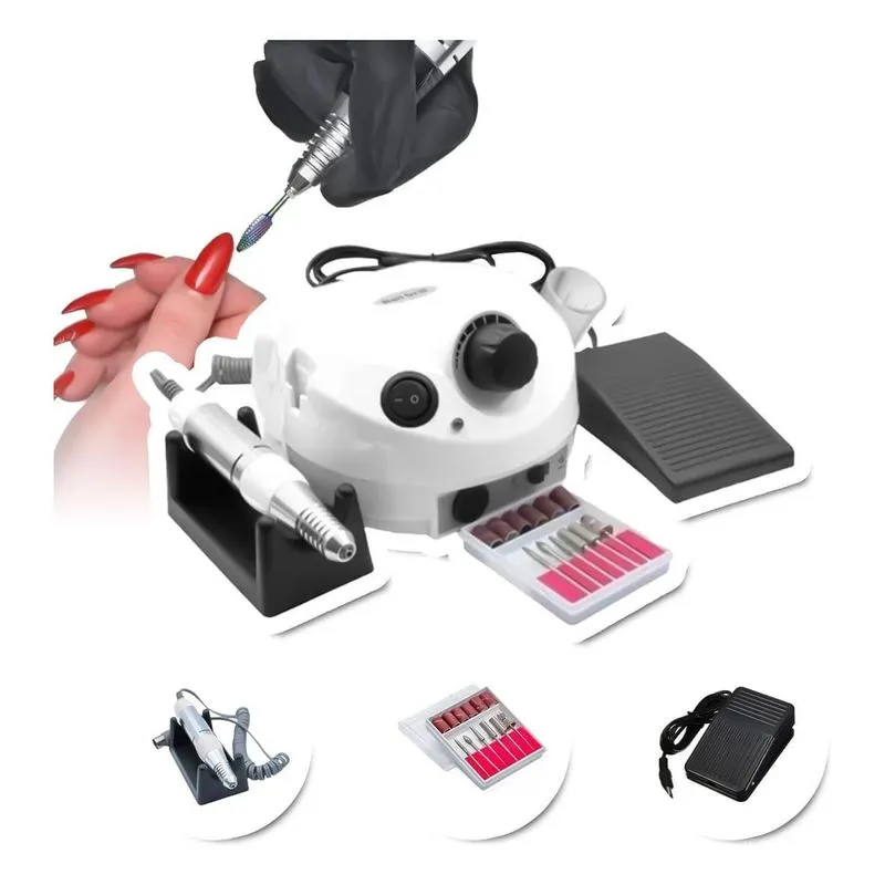 Lixadeira De Unha Nail Drill Elétrica Profissional 45000rpm