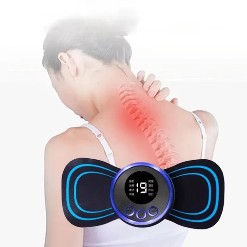 Mini Massageador Elétrico Recarregável Para Dor Nas Costas