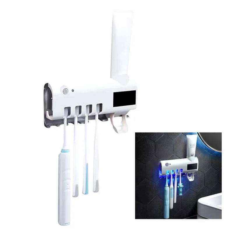Dispensador De Creme Dental Automático Com Suporte 4 Escovas