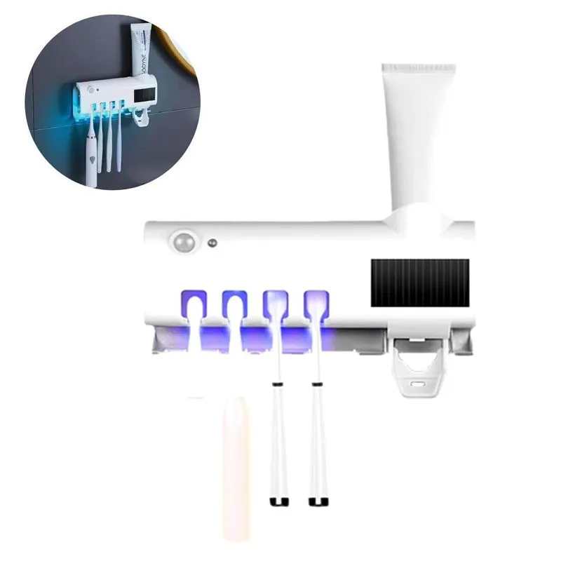 Dispensador Automático Pasta Dental Com Suporte Escovas Uv