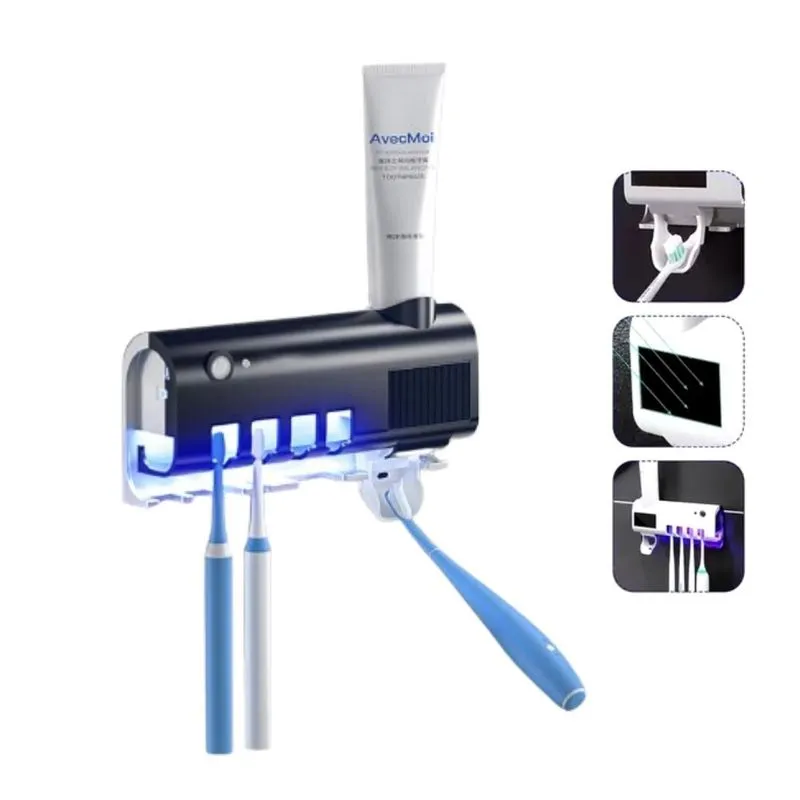 Dispensador De Pasta Dental Com Esterilizador Uv Automático