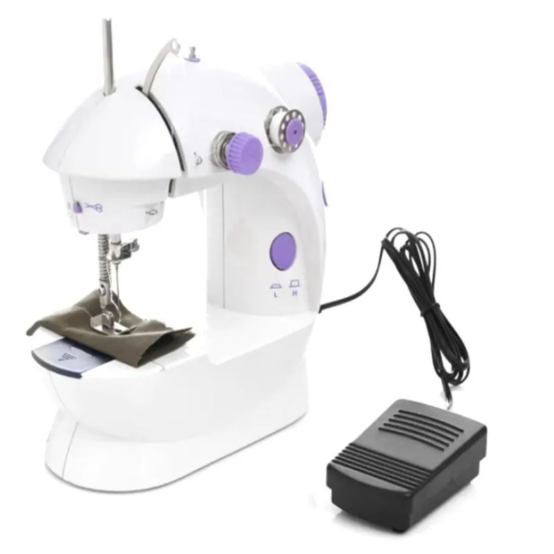 Máquina De Costura Mini Reta, Portátil E Bivolt Com Pedal