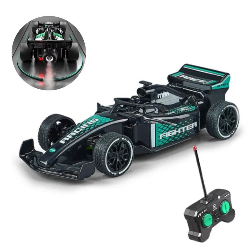 Carrinho De Corrida Formula 1 Com Controle Remoto Fumaça
