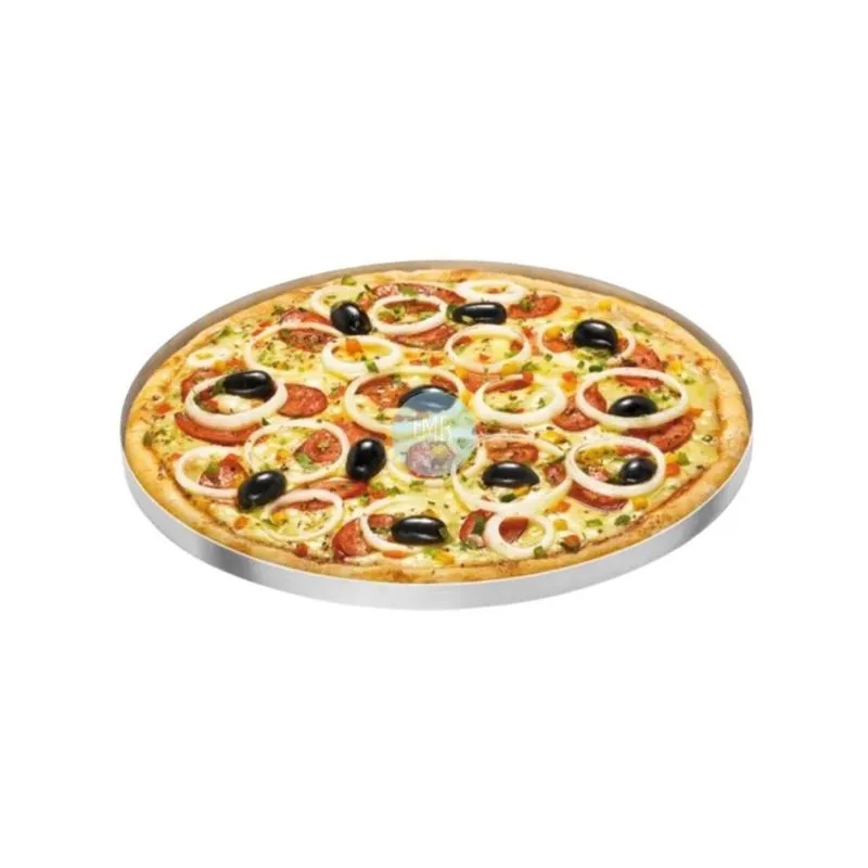 2 Formas Pizza Grande Profissional 35 Cm Alumínio Reforçado