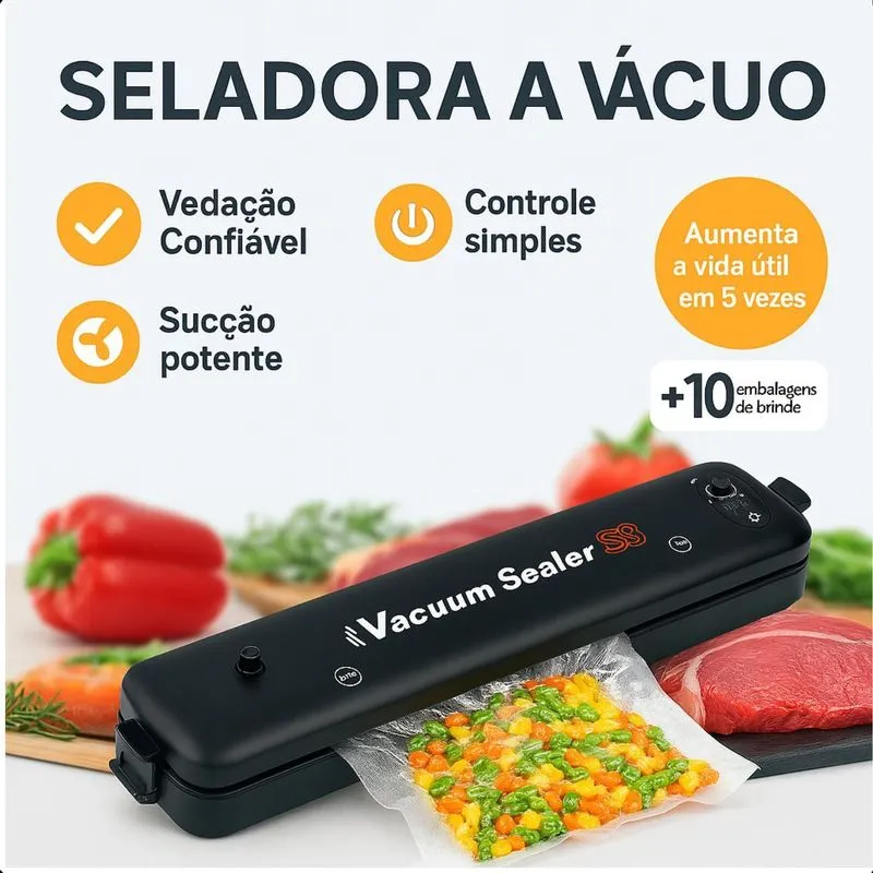 Seladora Elétrica Alimentos Moderna Portátil Bivolt