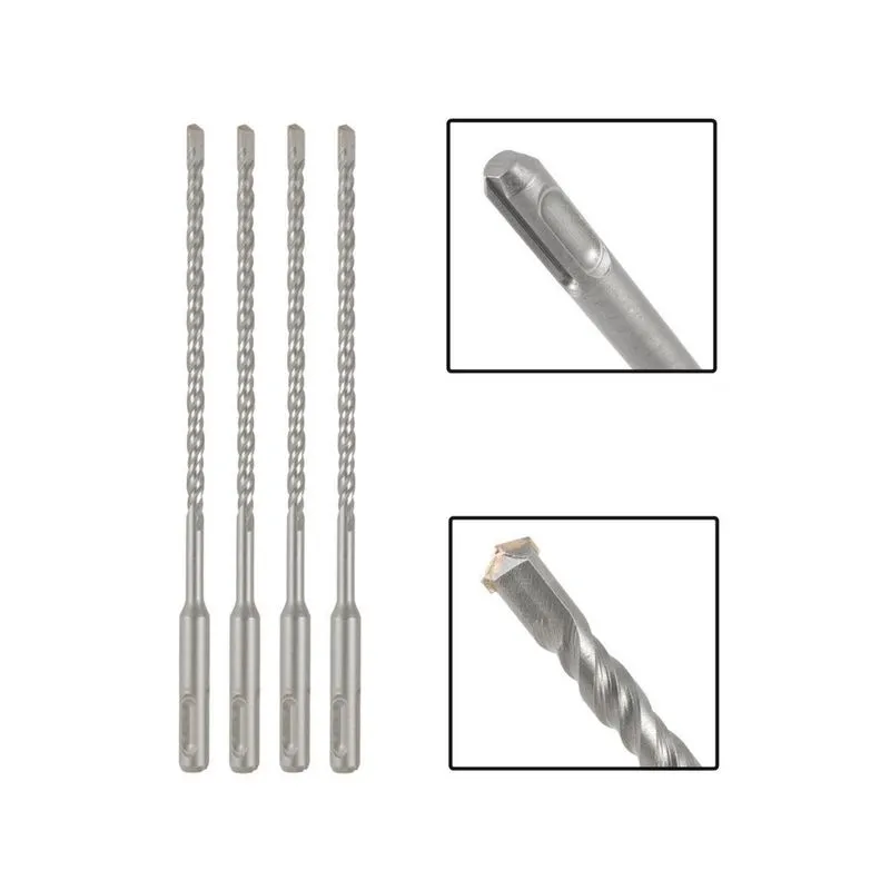 Jogo 4 Brocas Sds Plus 6X310 Mm Aço Carbono Tungstênio
