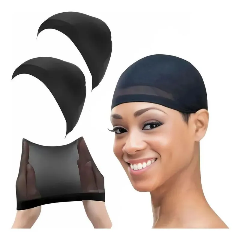 2 Toucas Nero Wig Cap Waves, Tranças Penteados Wave Cap