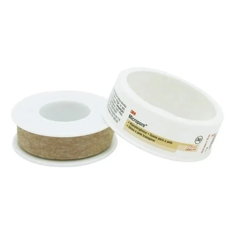 3x Fita Microporosa Micropore 3m Curativo 12,5mm X 10m - Beg