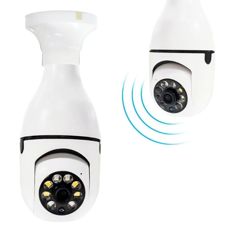 Câmera Ip Lâmpada Wifi 360 Prova D'Água Visão Noturna