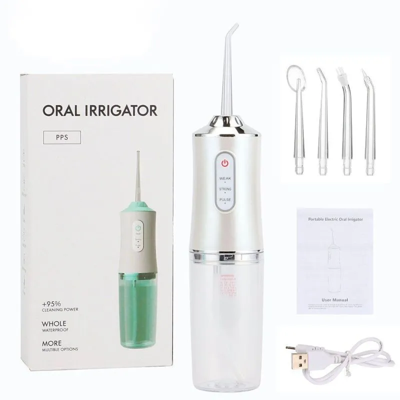 Irrigador Oral Bucal 3 Jatos Portátil Recarregável Usb 220ml