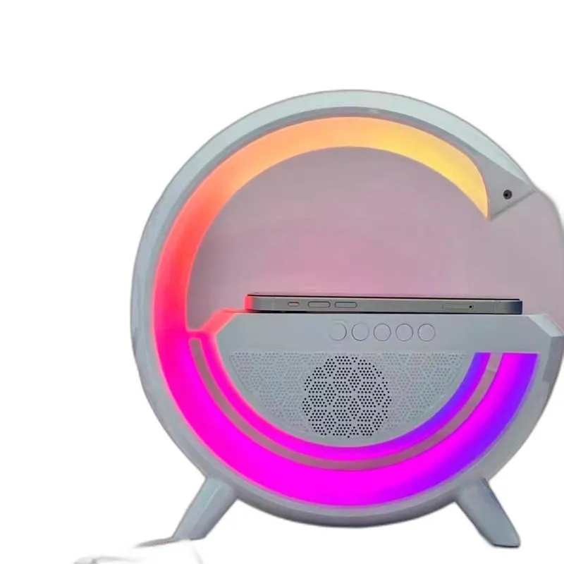 Luminária G-Speaker Led Rgb Som Bluetooth Carregador Indução