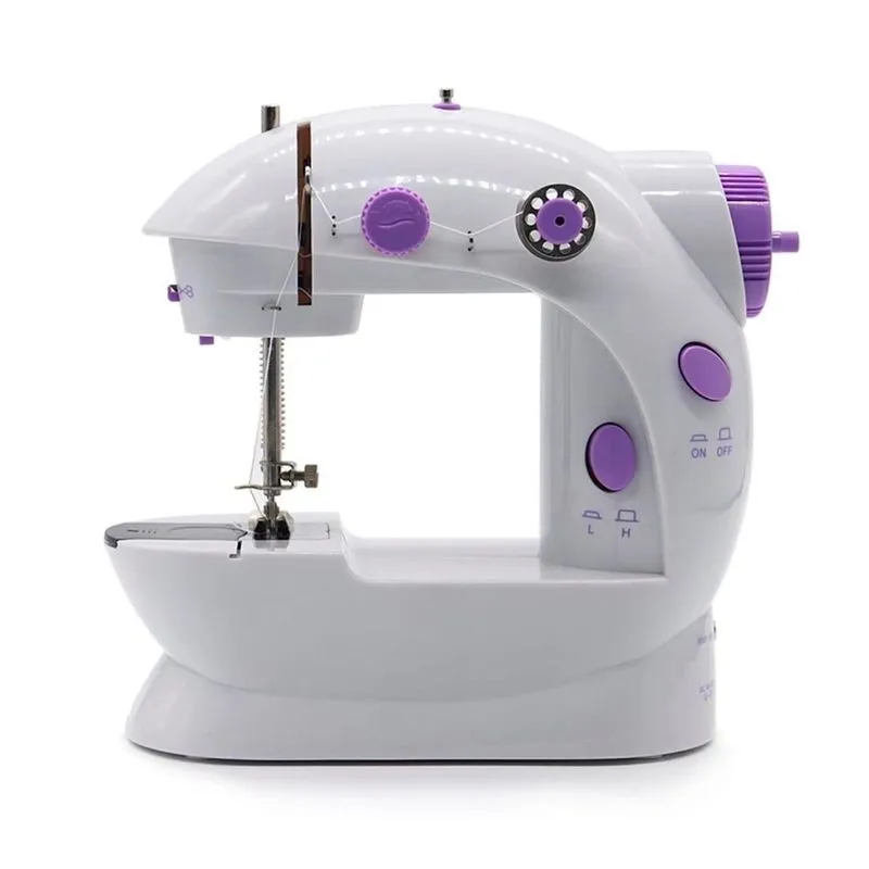 Mini Máquina De Costura Reta Portátil Branca Prática