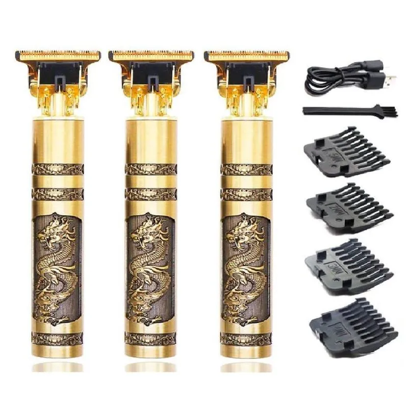 Kit 3 Maquininhas Dragon Faz Pezinho Acabamento Barba