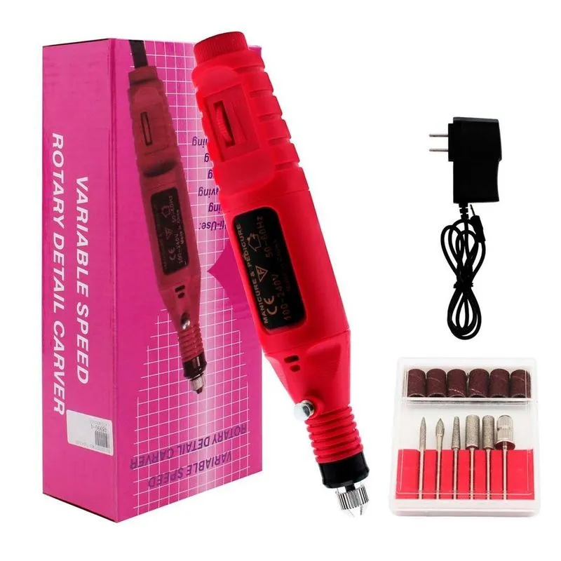 Aparelho De Manicure Elétrico Rosa Portátil 110/220v