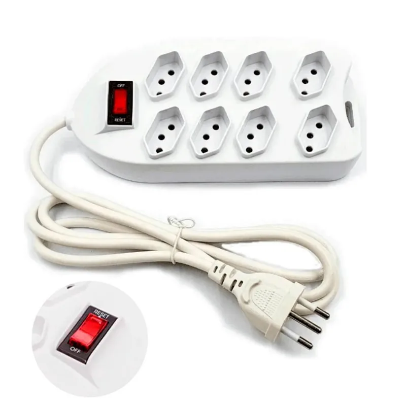 Régua De Energia 8 Saídas Bivolt Para Escritórios Modernos