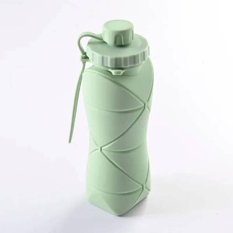 Garrafa Dobrável 600Ml Compacta Perfeita Para Escola