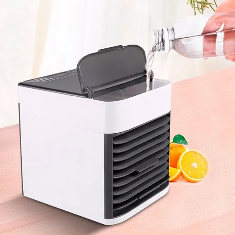 Ar Condicionado Portátil Mini Usb Ventilador E Luz Led