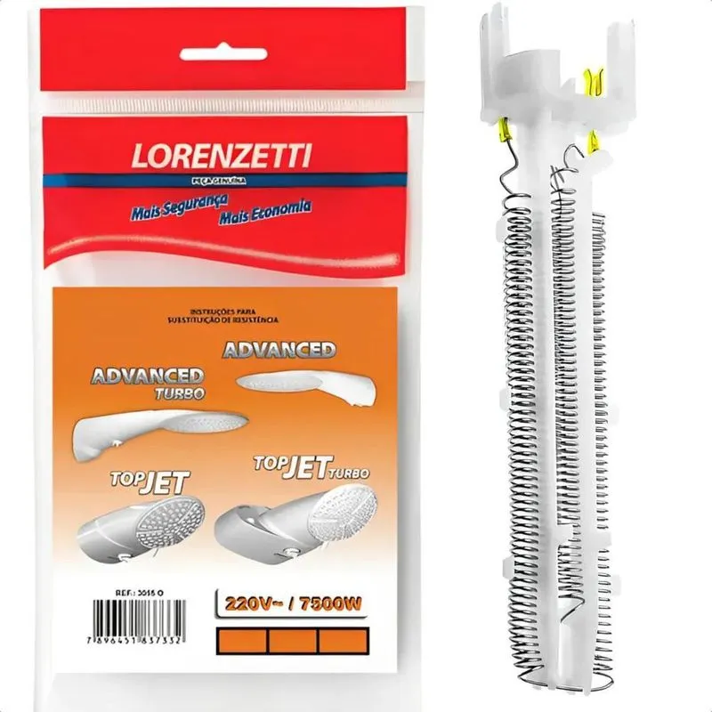 5x Resistencia Ducha Lorenzetti Advanced E Topjet 220v 7500w