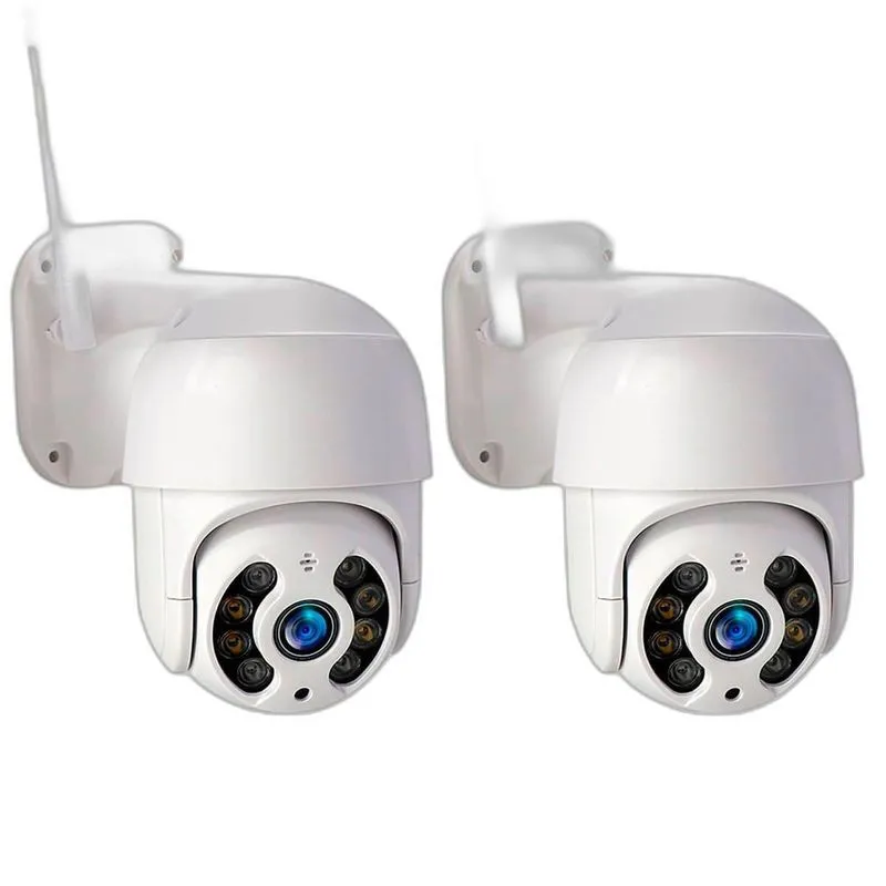 Kit 2 Câmeras Segurança Ip Wi-fi Rastreamento Automático