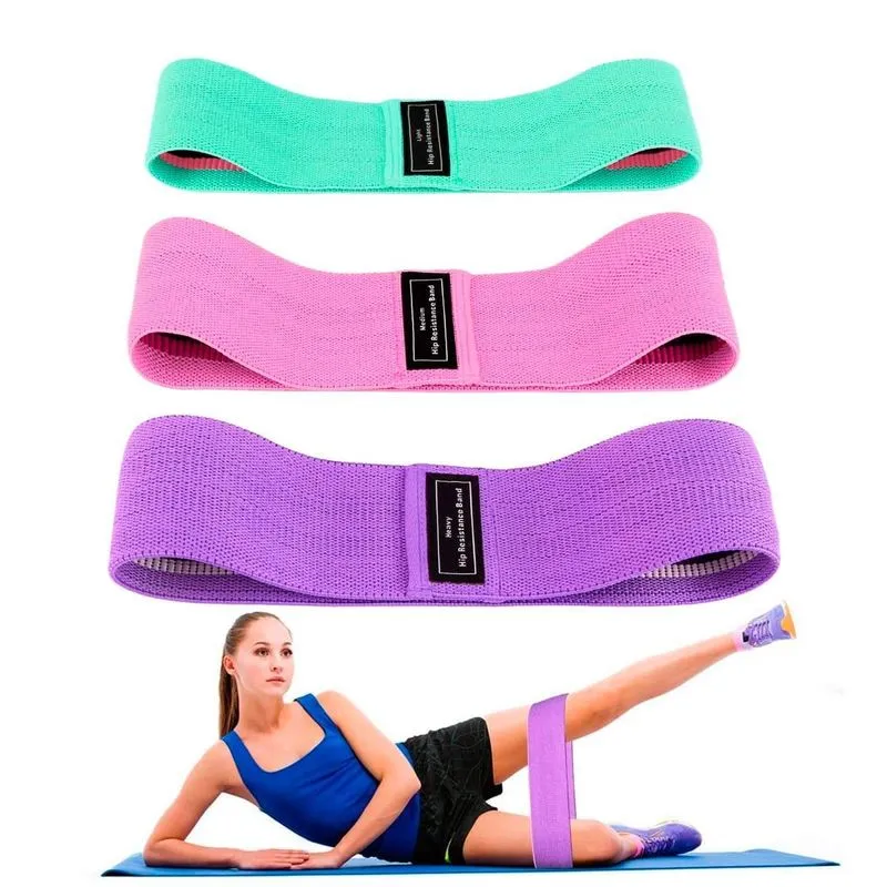 Kit 3 Hip Band Faixa Elástica Exercício Em Casa Funcional